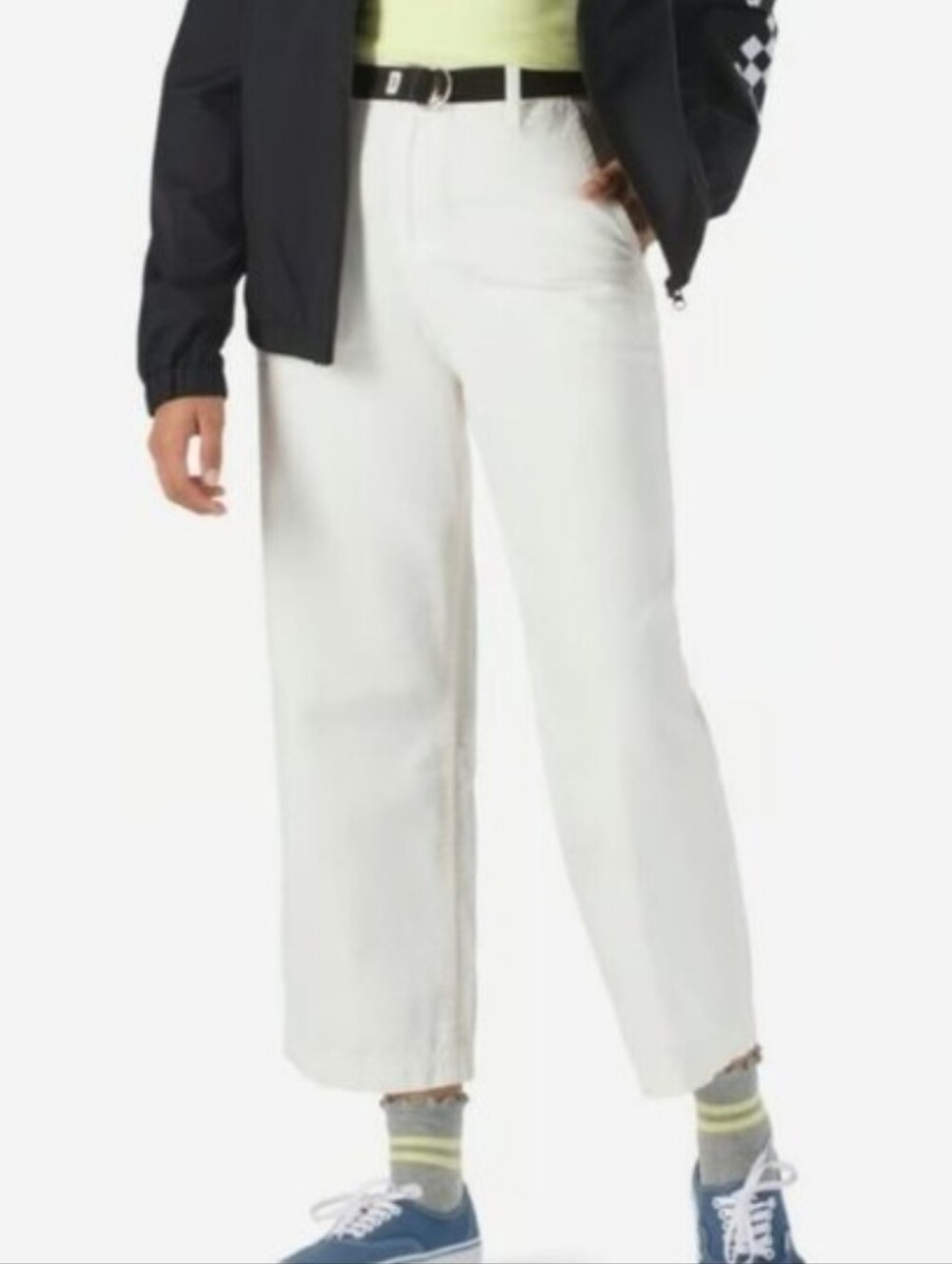 Vans Wide Leg Clark Cotton Canvas Pants Size 27 Women's High Rise Streetwear